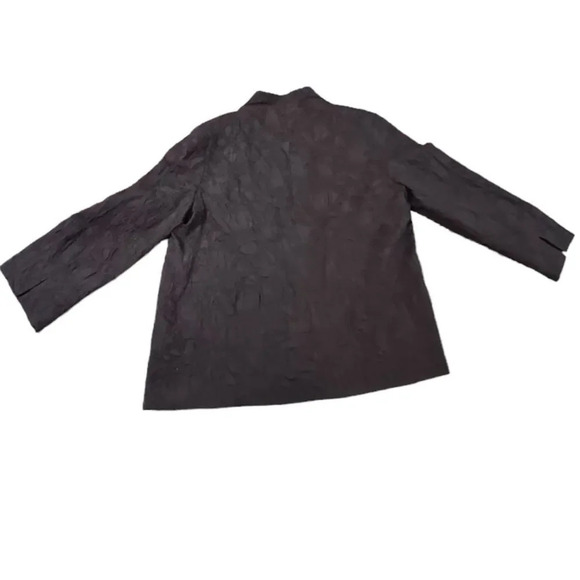 Eileen Fisher Brown quilted silk mandarin Jacket XS - Picture 4 of 6